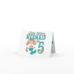 Mermaid 5th Birthday Invitations cards