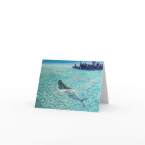 Mermaid against the Tide Greeting Cards