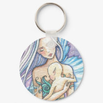 Mermaid and Baby Keychain by Molly Harrison