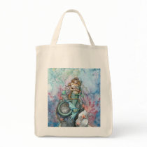 Mermaid and Baby Tote Bag by Molly Harrison
