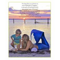 Mermaid and boy on T-shirt