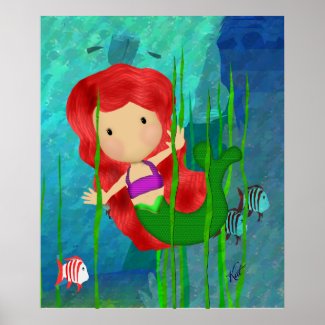 Mermaid and Friends print
