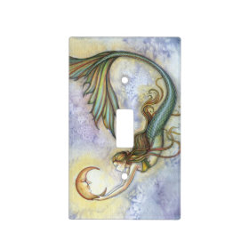Mermaid and Moon Fantasy Art Switch Plate Covers