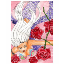 mermaid and roses tshirt