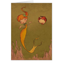 mermaid and seahorse cards by Strudelcookies mermaid and seahorse cards