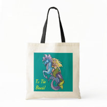 Mermaid and Seahorse To the Beach Bag