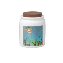 Mermaid and seal candy dishes