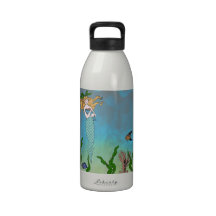 Mermaid and seal drinking bottles