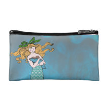Mermaid and seal makeup bag