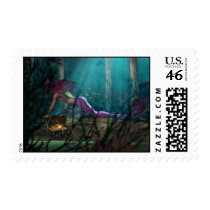 mermaid and sunken treasure postage stamps by kithseer mermaid and sunken treasure postage stamps
