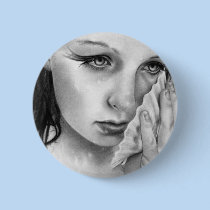 Mermaid Aquamarine Tides Button