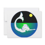 Mermaid At Night Personalized Invites