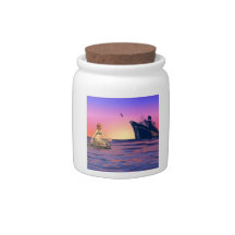 Mermaid at sunset candy dish