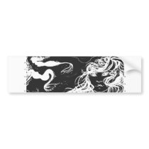 Mermaid  b/w bumper stickers