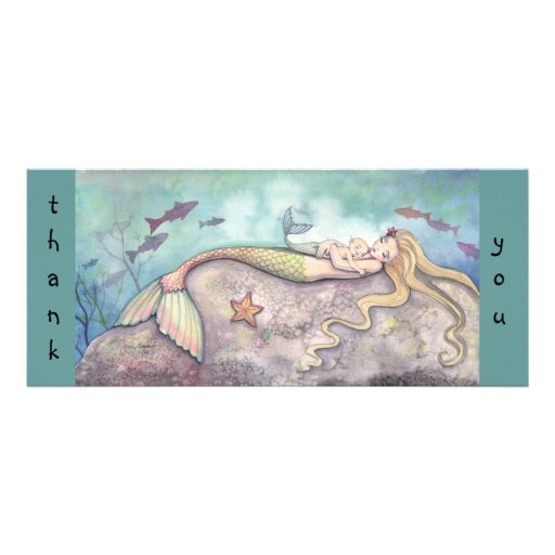 Mermaid Baby Shower Thank You Notes Personalized Announcements