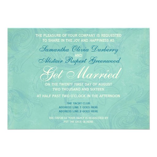 Mermaid Beach Coastal Wedding Invitation