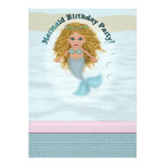 Mermaid Birthday Custom Announcements