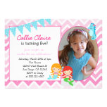 Mermaid Birthday Invitation Invitations Photo card