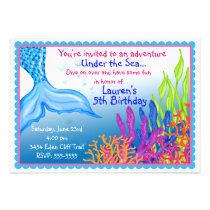 Mermaid Birthday Invitations invitations
