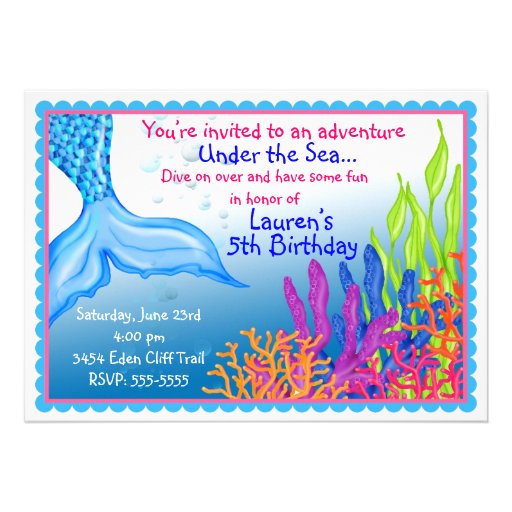 Mermaid Birthday Invitations