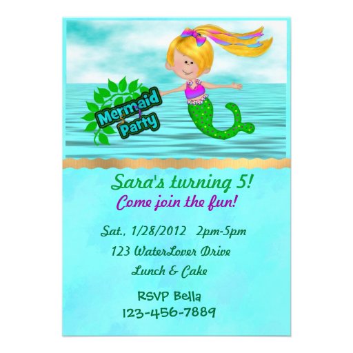 Mermaid Birthday Invite