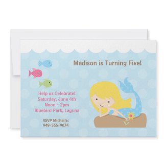 Mermaid Birthday Party Invitation invitation