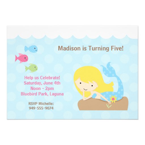 Mermaid Birthday Party Invitation