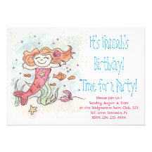 Mermaid Birthday Party Invitation
