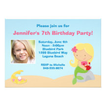 Mermaid Birthday Party Invitation