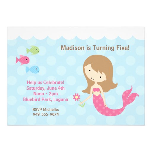 Mermaid Birthday Party Invitation