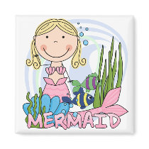 Mermaid - Blond Tshirts and Gifts Fridge Magnet