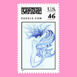 Mermaid Blue by Holly McKimson postage