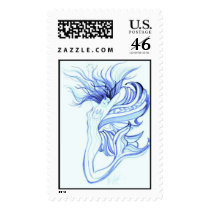 Mermaid Blue by Holly McKimson postage