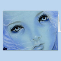 Mermaid Blue Eyes Card cards