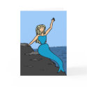 Mermaid Blue Party Invitation cards by BirthdayStampStore Mermaid Blue Party Invitation cards