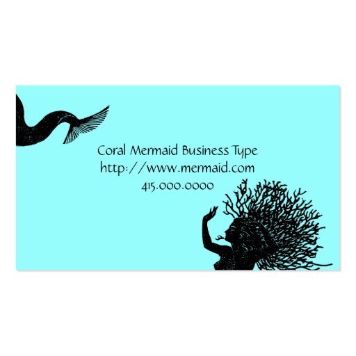 Mermaid Business Card Templates (back side)