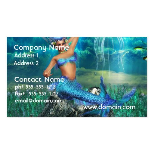 Mermaid Business Cards (front side)