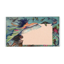mermaid card personalized shipping label
