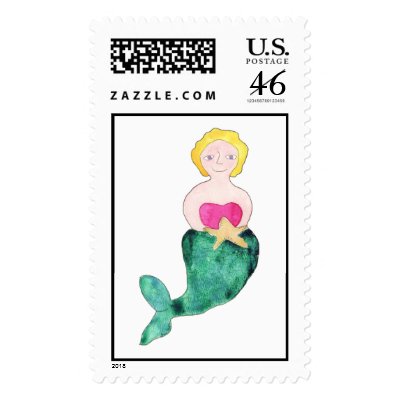 Mermaid Custom Postage by ginyhogan
