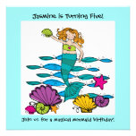 Mermaid Customized Birthday Invitations