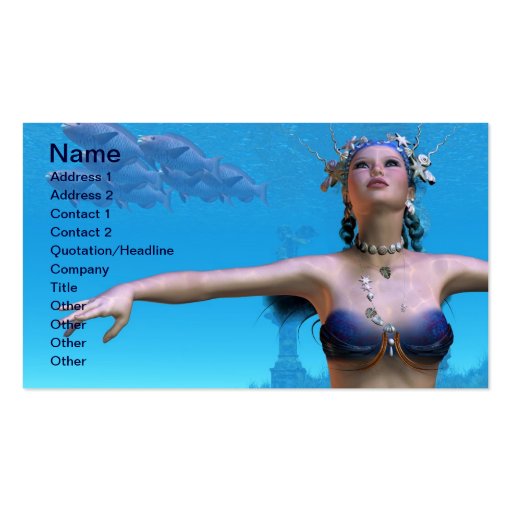 Mermaid Dreams Business Card (front side)