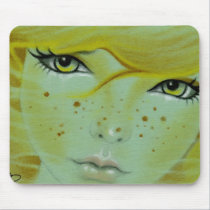 Mermaid face freckles Mousepad mousepads