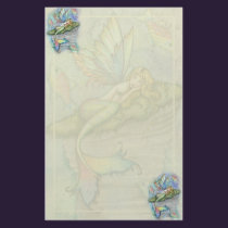 Mermaid Fish Stationary by Molly Harrison stationery