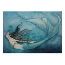Mermaid Gift Tag business cards by hiddenrealms Mermaid Gift Tag business cards
