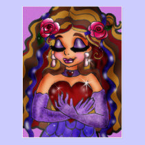Mermaid Heart Postcard postcards
