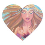 Mermaid Heart Shaped Sticker - 'Mermaid Wish'