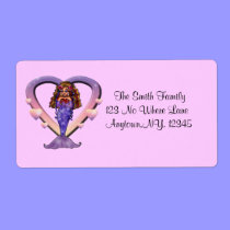 "Mermaid Hearts" Avery Label