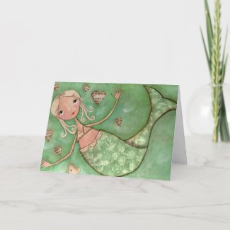 Mermaid Hugs - Greeting Card card