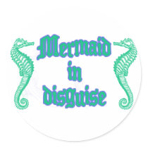 Mermaid in Disguise stickers by spyderfyngers Mermaid in Disguise stickers