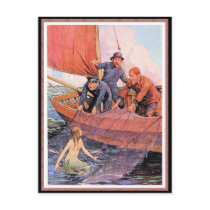 Mermaid in Fishermens New postcards
